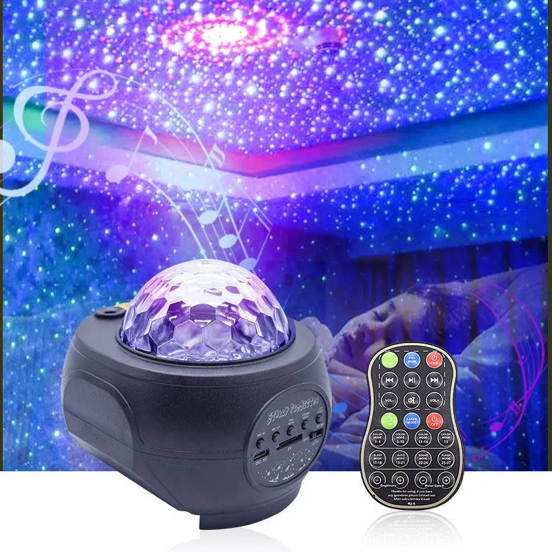 Led Star Galaxy Starry Sky Projector Night Light Built-in Bluetooth Speaker For bedroom decoration child kids birthday present