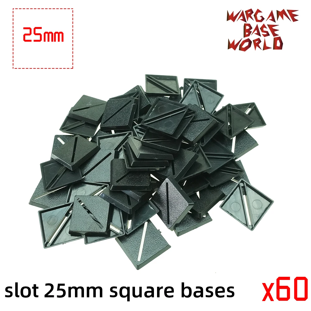 Base de wargame world - slot 25mm bases cuadradas