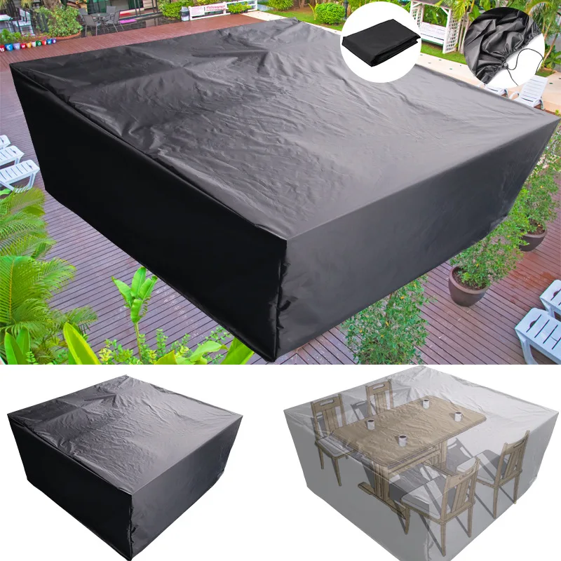 210D Patio Furniture Cover Outdoor Table Set Sectional Sofa Cover Large Size Table And Chair Rainproof Dustproof Snow Cover