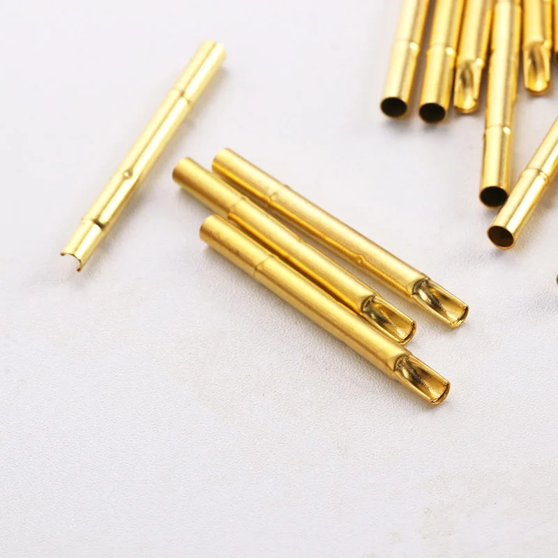 20/100PCS R125-4S Test Pin P125-B P125-B1 Receptacle Brass Tube Needle Sleeve Seat Solder Connect Probe Sleeve 30mm Dia 2.36mm