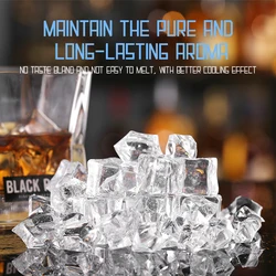 50Pcs Artificial Ice Cubes Fake Acrylic Artificial Square Shape Vase Fillers Crystal Cubes Acrylic Play Kitchen Artificial Play