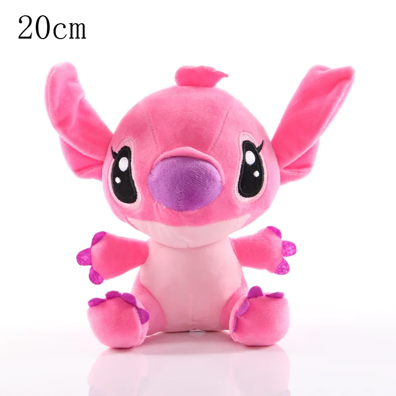 Disney 20cm Lilo and Stitch Couple Style Plush toy Cute Cartoon Stitch soft Stuffed Plush Dolls Pendant Toys Kids Birthday Gift