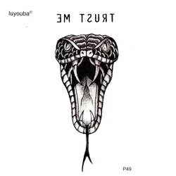 Snake kiss wodoodporna tymczasowa naklejka tatuaż fałszywy tatuaż i tatuaże do ciała tatuaż henną mężczyźni Tattoo Flash tatuaż dzieci fałszywy tatuaż mężczyzn