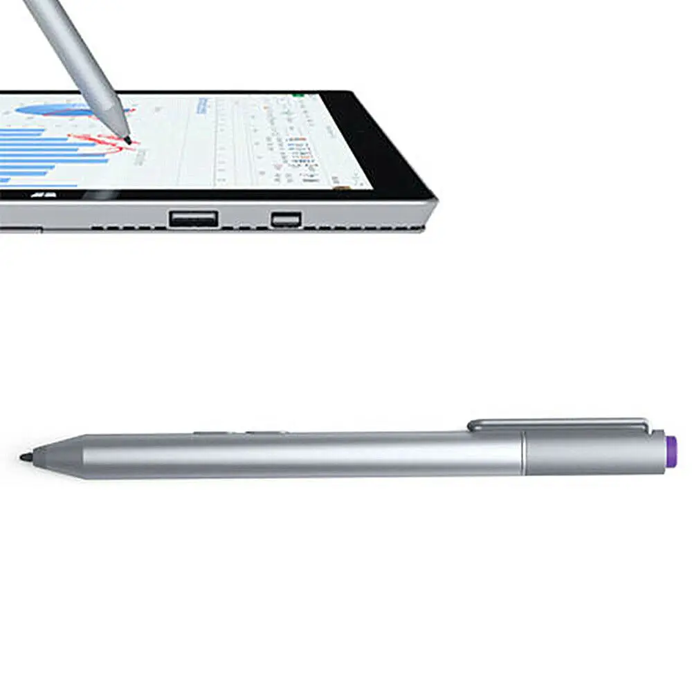 

Stylus Pen For Microsoft Surface Pro 6 5 4 3 For Surface 3 Book Laptop Pressure Pen Touch Silver Bluetooth-compatible