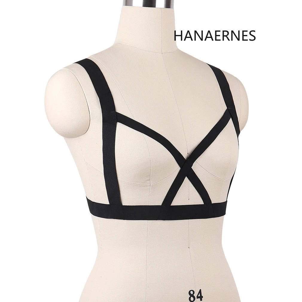 HANAERNES Fashion Gothic Clothes Elasticity Body Women Langerie Bondage Pants Punk Garter Belt Hanging Harness Bodycon Jumpsuit