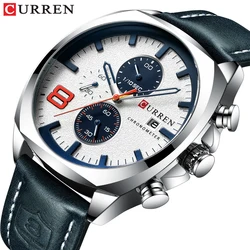 CURREN-Reloj de pulsera deportivo para hombre, cronógrafo militar de cuarzo, resistente al agua, Masculino