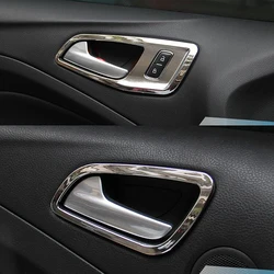 For Ford Escape Kuga 2013 2014 2015 2016 2017 2018 ABS Chrome Car inner door Bowl protector frame Cover Trim car accessories