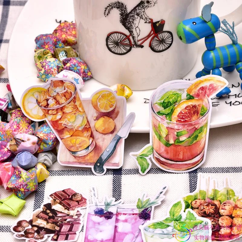 Delicious dessert cake Sticker Self-made Scrapbooking Decorative Drink Stickers /waterproof paper stationary 21pcs