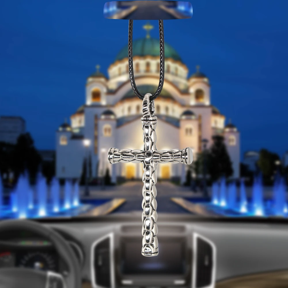 High Quality Cars Accessories Christian Cross Car Pendant Rearview Mirror Hanging Ornaments Car-styling Auto Interior Accessorie