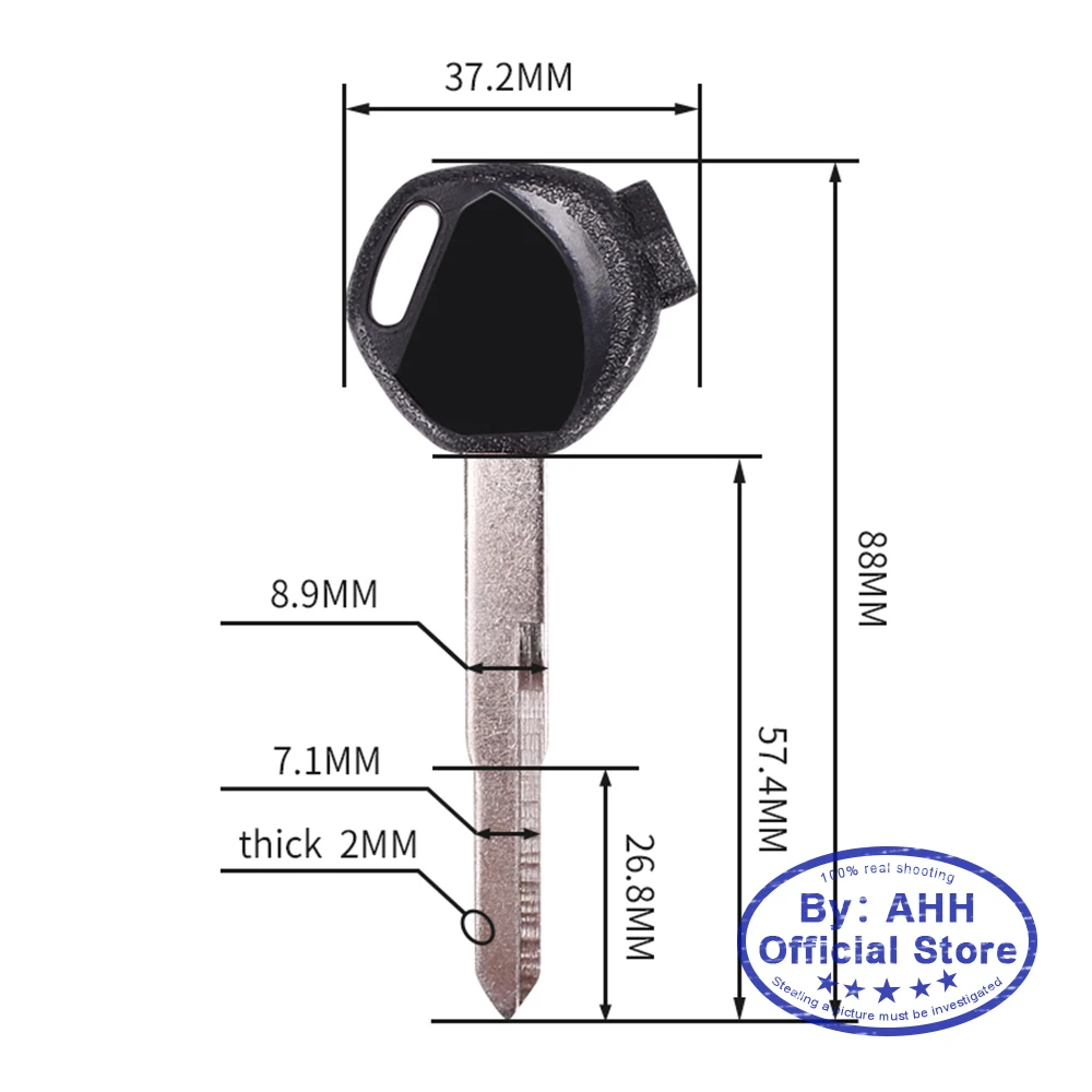 AHH Brand Motorcycle Replacement Key Uncut For HONDA scooter A magnet Motorcycle Anti-theft lock keys DIO Z4 Z125 SCR100 WH110