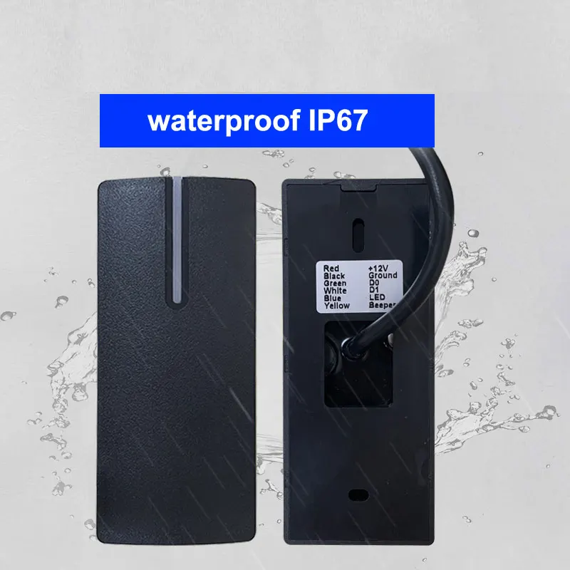 RFID Card Reader outer waterproof IP67 125khz ID card support Wiegand 26/34 format used for access control system