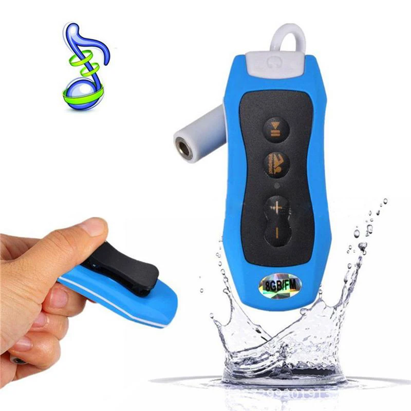 

Mini 4G/8G/16G MP3 Player FM Radio Swimming Diving Surfing Portable Music Player IPX68 Sports Outdoor Water Resistant