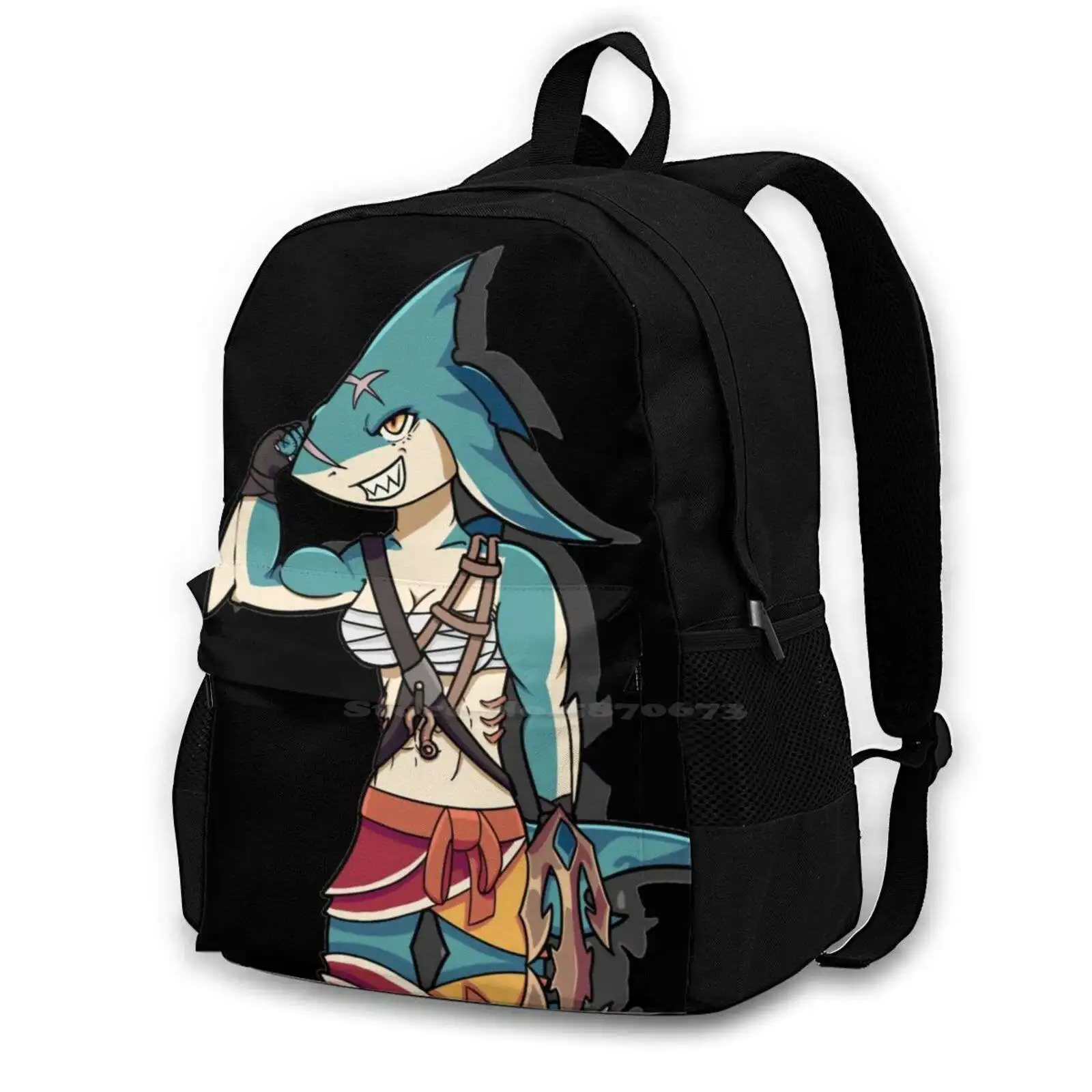 Brawlhalla Fan Art Teen College Student Backpack Pattern Design Bags Brawlhalla Combo Warrior Death Weapons Ps Fighting Game