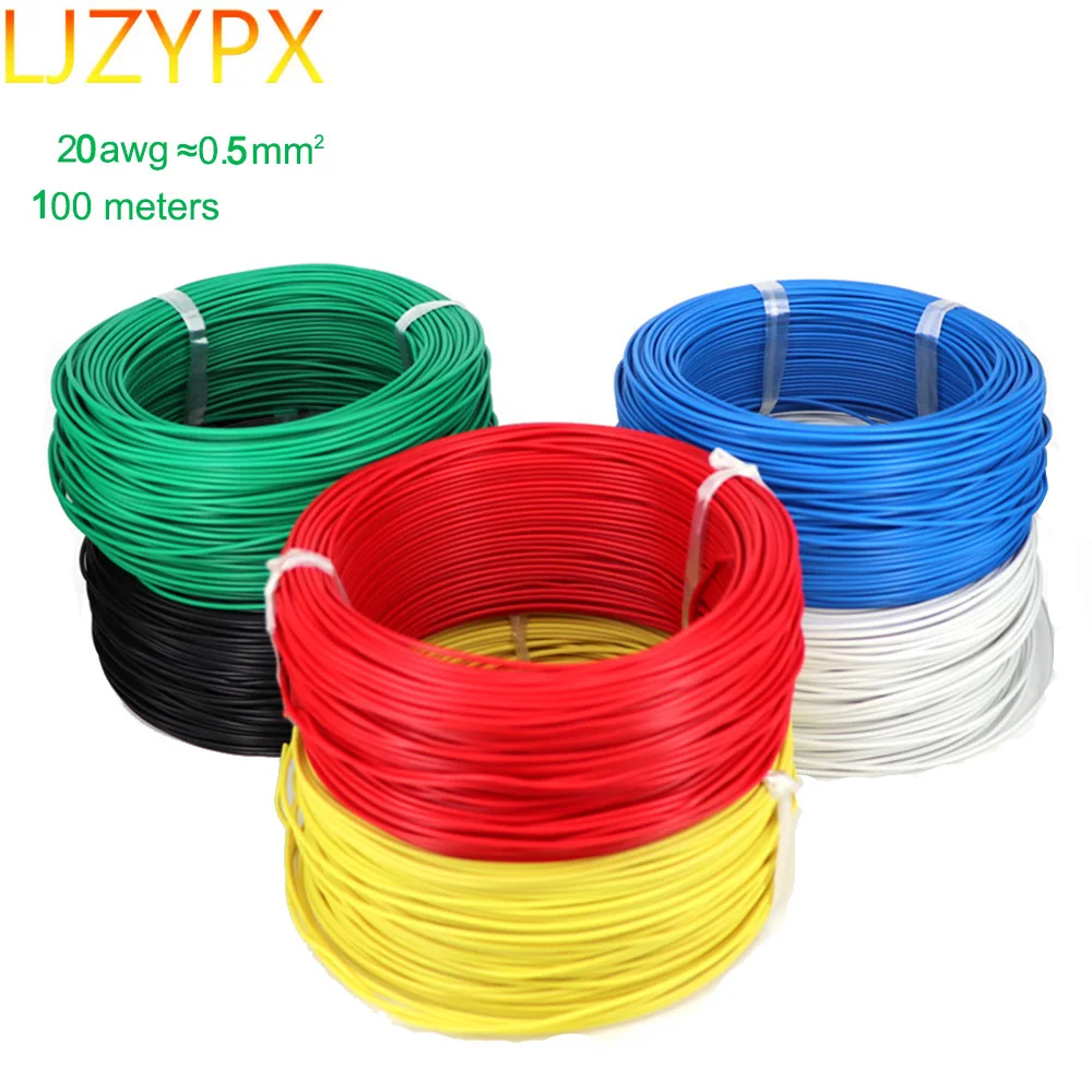 

Roll 100m 20awg Tinned Copper Wires Single Core 0.5mm2 300V OK Jumper Circuit Board Instrumentation Welding Connection Cables