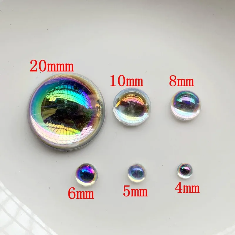 4mm&5mm&6mm&8mm&10mm&12mm&20mm Acryl Flatback Rhinestone Transparent AB DIY nail art mobile phone decoration