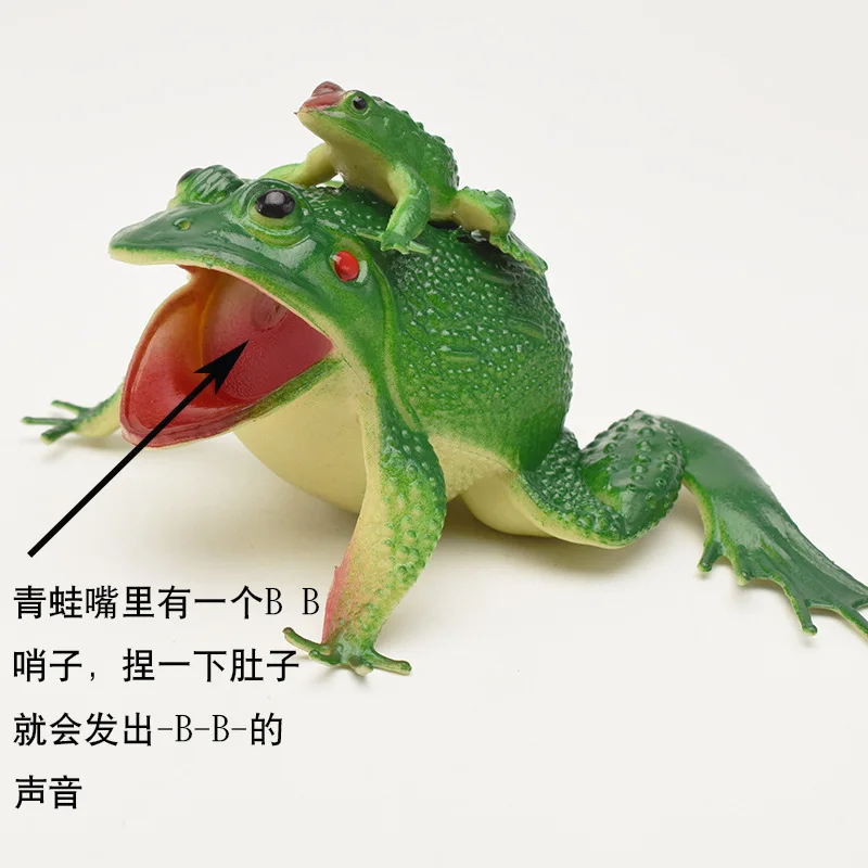 Simulazione suono rana modello madre e bambino rana rana rospo rana finta puntelli ingannevoli collezione di giocattoli per bambini