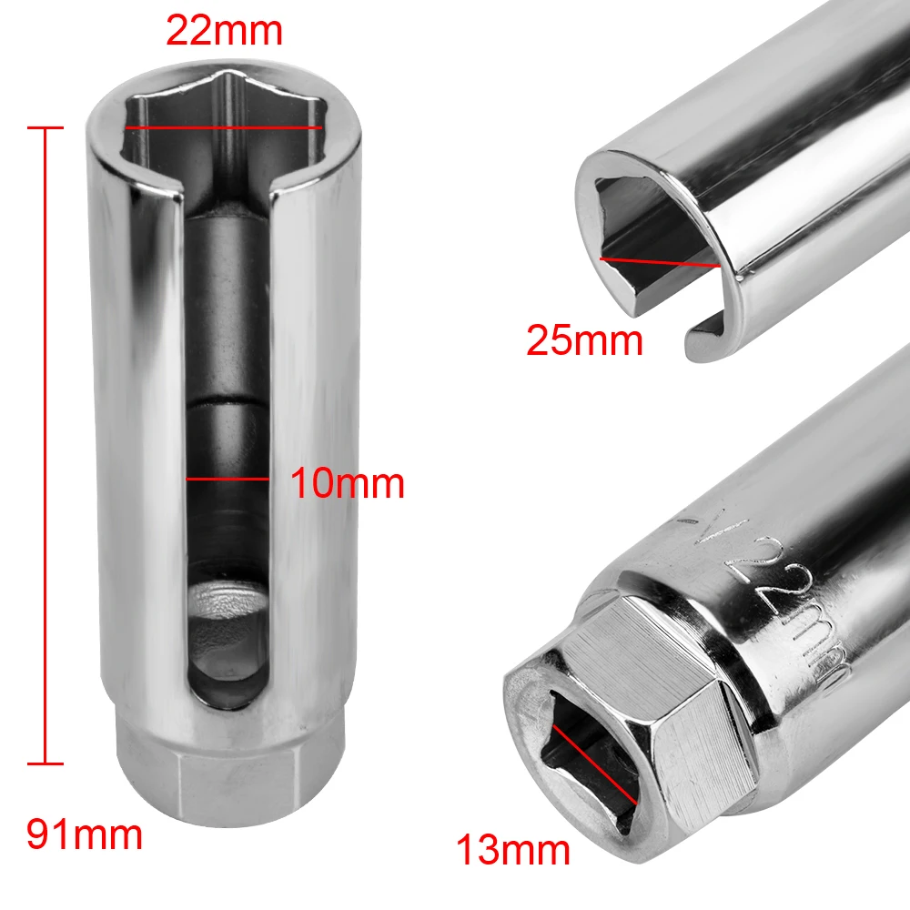 Drive Socket Wrench Drive Removal Universal Auto Oxygen Sensor Installation Tool 22mm 1/2\