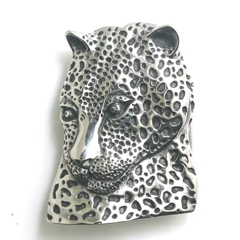 Man's 316L Stainless Steel Leopard Belt Buckle