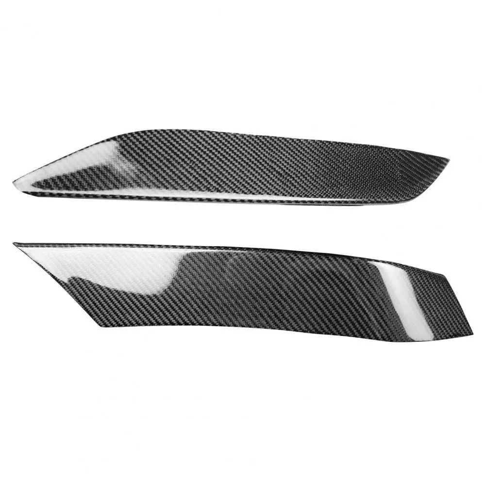 

2Pcs Front Bumper Cover Protective Self adhesive Carbon Fiber Black Front Bumper Trim for BMW F80 M3 F82 F83 2014 2020