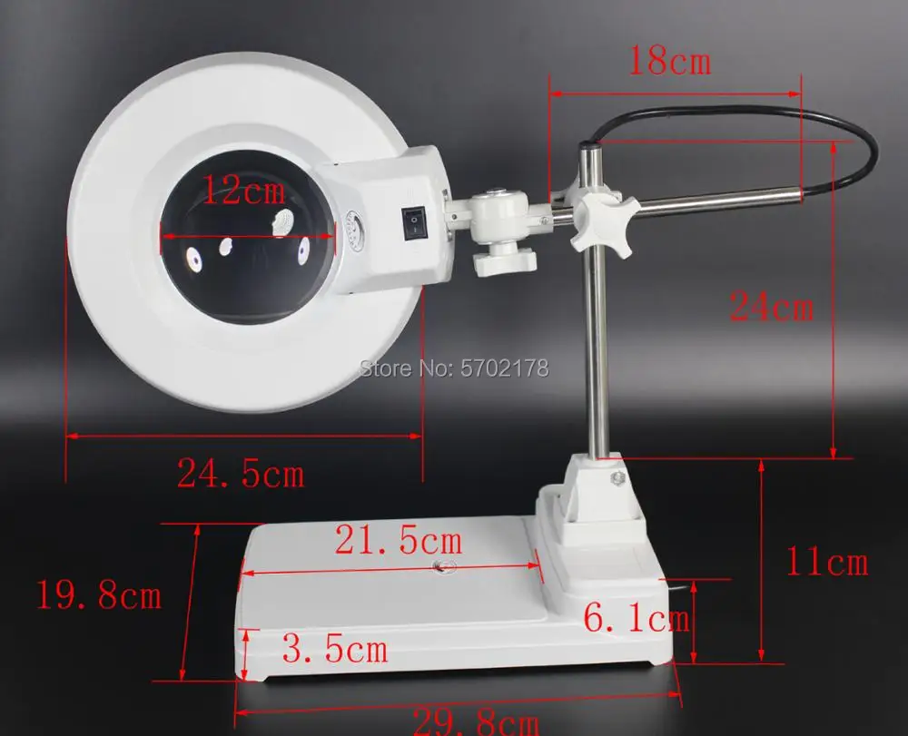 

Desktop 20X magnifying glass lifting type optional white glass optical element circuit board welding repair tool