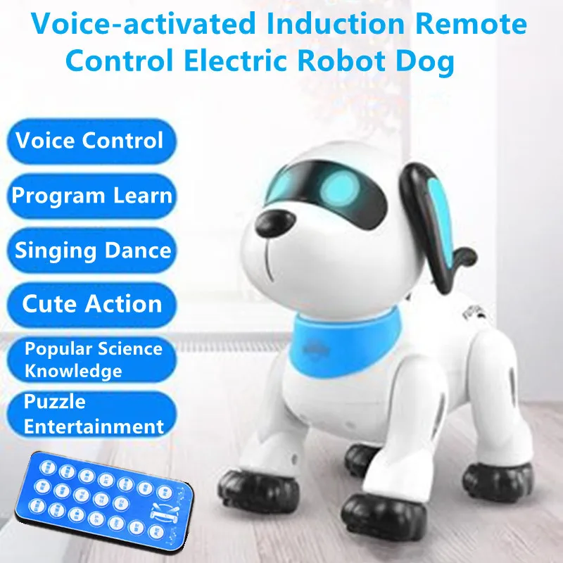 Ispezione ad attivazione vocale Telecomando Robot Dog Programmazione Apprendimento della conoscenza scientifica popolare Canta Danza Cane elettrico RC