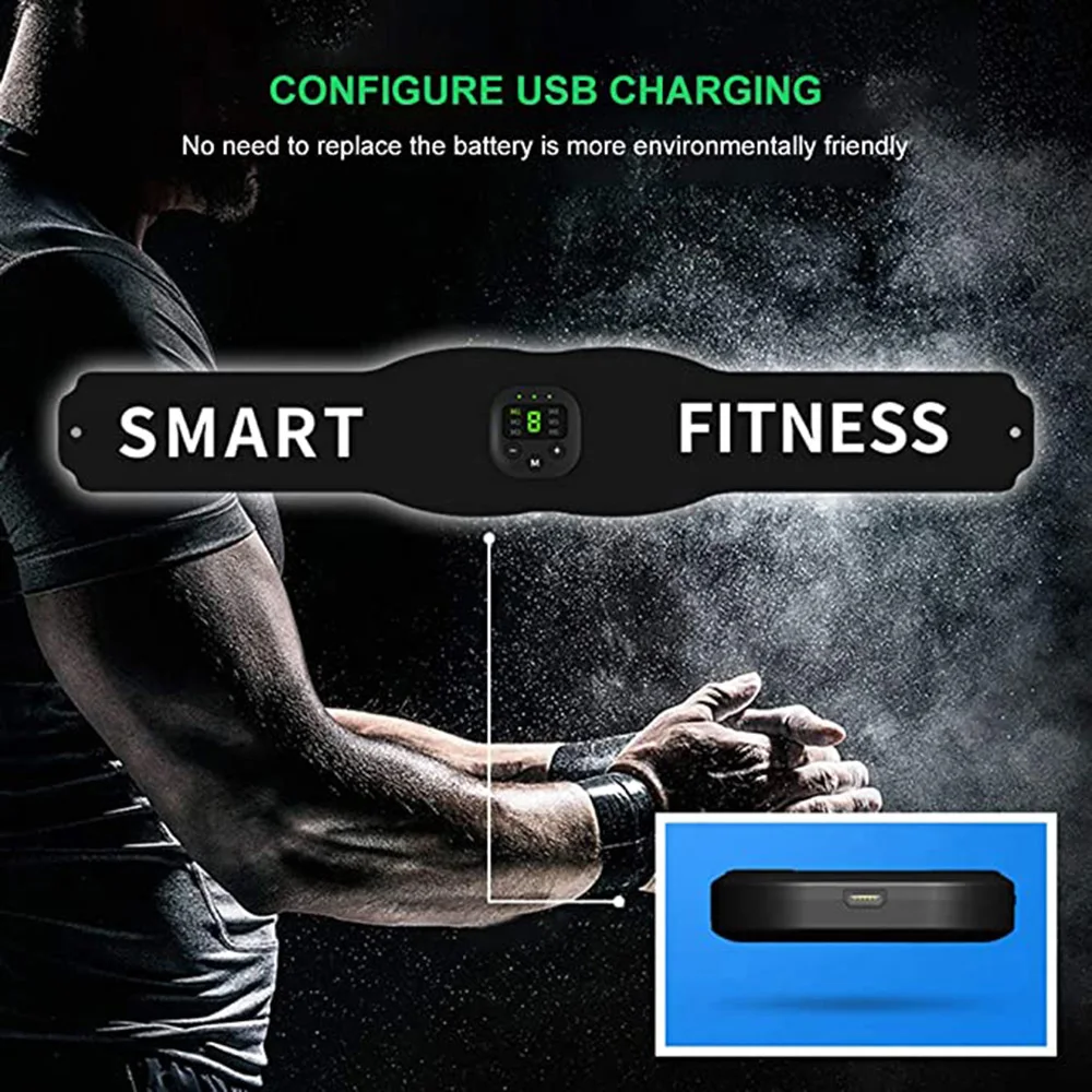 EMS Eletric Muscle Stimulator Abdominal Trainer 6 Modes Slimming Belt Vibrators Sports Equipment Massager For Body