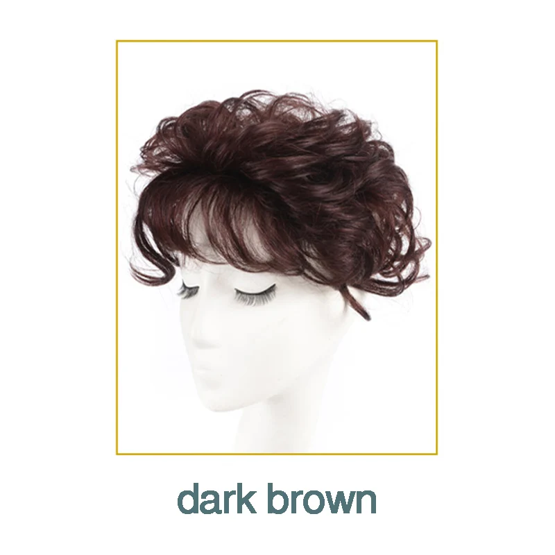 

Synthetic Hair Toupee Thin Skin Natural Hair Topper Party Hairpiece Top HairPiece Women Curly Hair Replacement Clip Closure