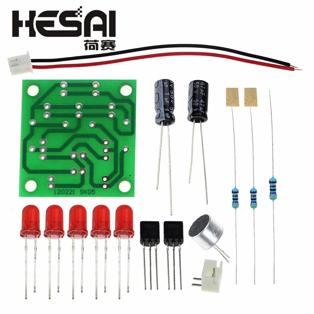 Elektronicznych śmieszne zestawy sterowanie głosem doprowadziły Melody Light zestawy diy zestaw do produkcji małe elektroniczne uczenia się zestawy elektroniczne