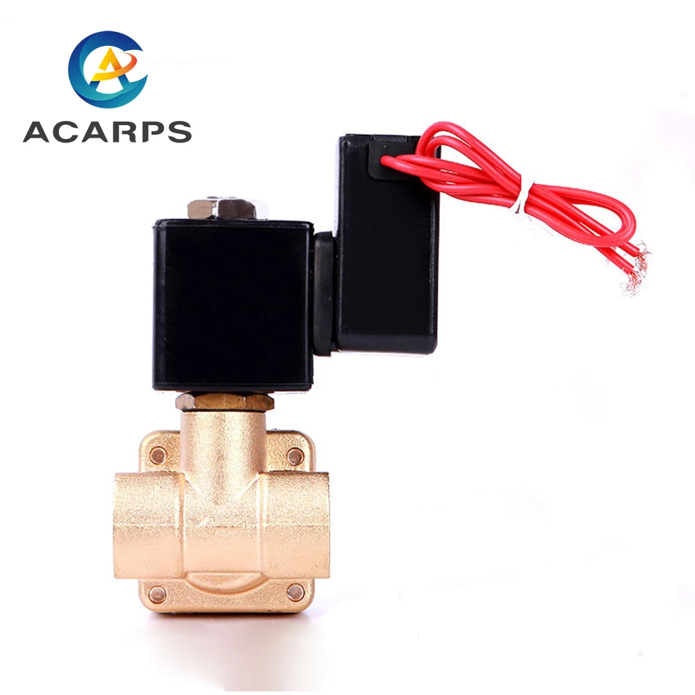 

1/2" High Pressure Normally Closed Brass Non Hot Water Solenoid Valve 12VDC 24VDC 220VAC 110VAC For Water Gas Oil