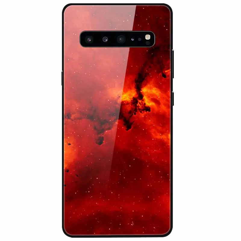 For Samsung S10 Plus / S10 / S10E Case Luxury Tempered Glass Soft Bumper for Samsung Galaxy S10 S10Plus S 10 Hard Cover Cool