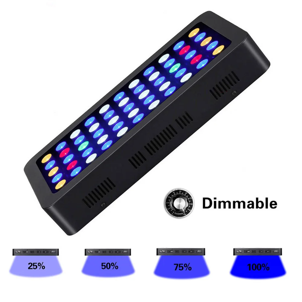 

LED Dimmable Coral Lights Marine Aquariums Light for Saltwater Freshwater Aquarium Fish Tank Aquatic Plants Grow Lighting 165W