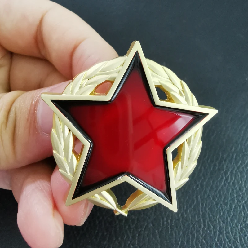 Soviet Red Star Enamel Pin Russia Medal Badge Military Accessory