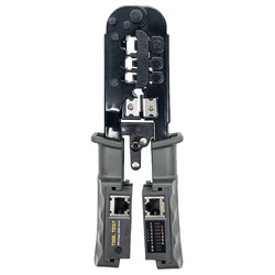 Herramienta de corte del probador de Cable de red Lan, crimpadora RJ45 para Cat7, Cat6, Cat5, RJ11, RJ12, RJ45, Clip de Metal