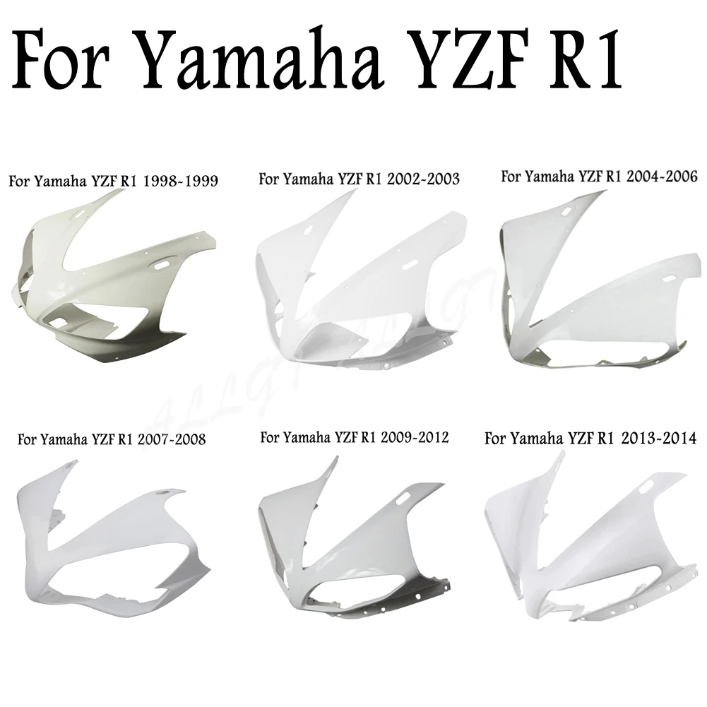 

New Motorcycle Unpainted Upper Front Cowl Nose Fairing For Yamaha YZF-R1 1998-2005 2006 2007 2008 2009 2010 2011 2012 2013 2014