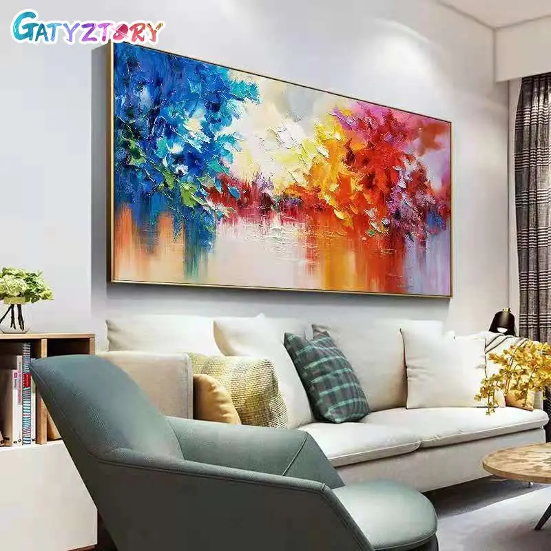 GATYZTORY 60*120cm dipinto con i numeri per adulti immagine del paesaggio da colorare con i numeri decorazioni per la casa