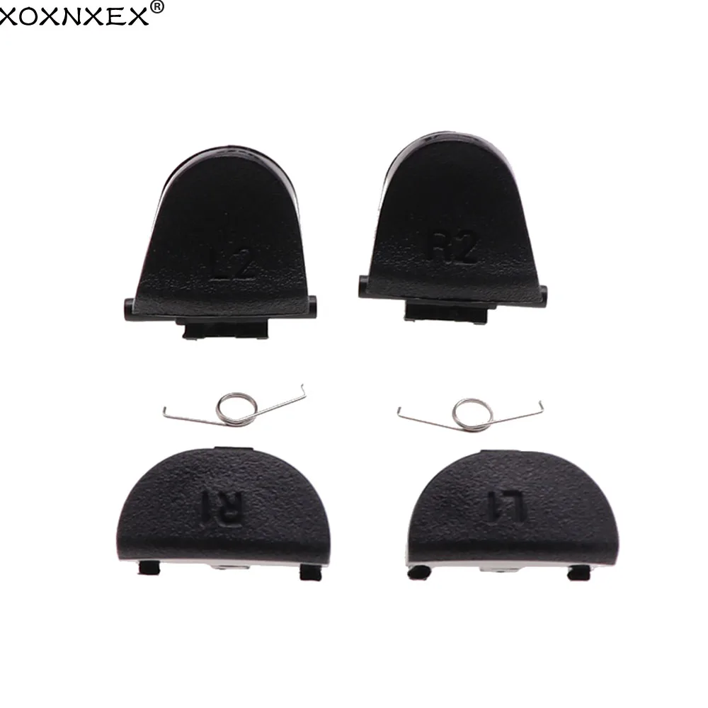 PS4 컨트롤러용 블랙 교체 버튼, R1 L1 R2 L2 트리거, 게임 액세서리, PS4 단추, 2 용수철