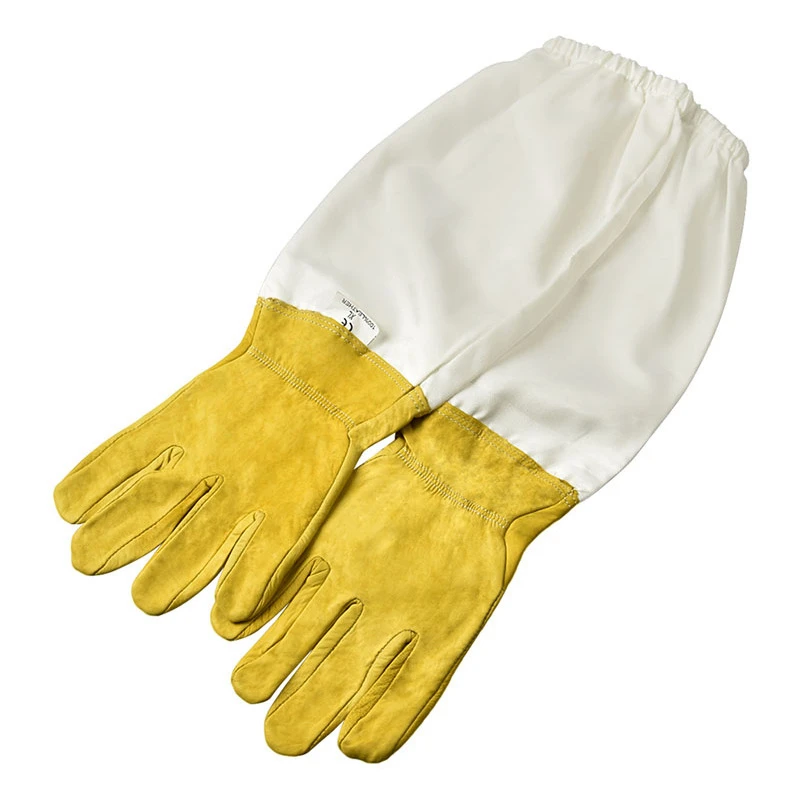 

X10 Pairs Goatskin Beekeeping Gloves Cotton Fabric Beekeeping Gloves Top Quality Beekeeping Protective Gloves Thick Material