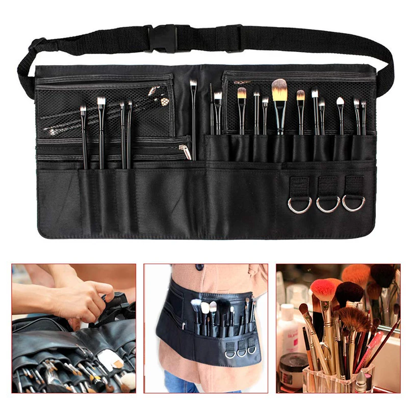 Makeup Brush Belt Waist Bag Professional Women Large Capacity Leather Artist Beautician Tools Pack Case