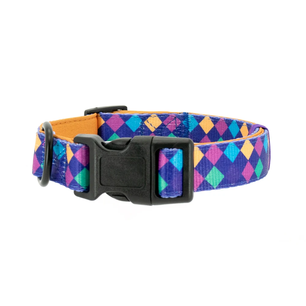 Collarlogo Adjustable Pet Dog Collar Durable Soft Creative Neon Light Design Leash Neoprene Padded Harness Poop Bag Dispenser