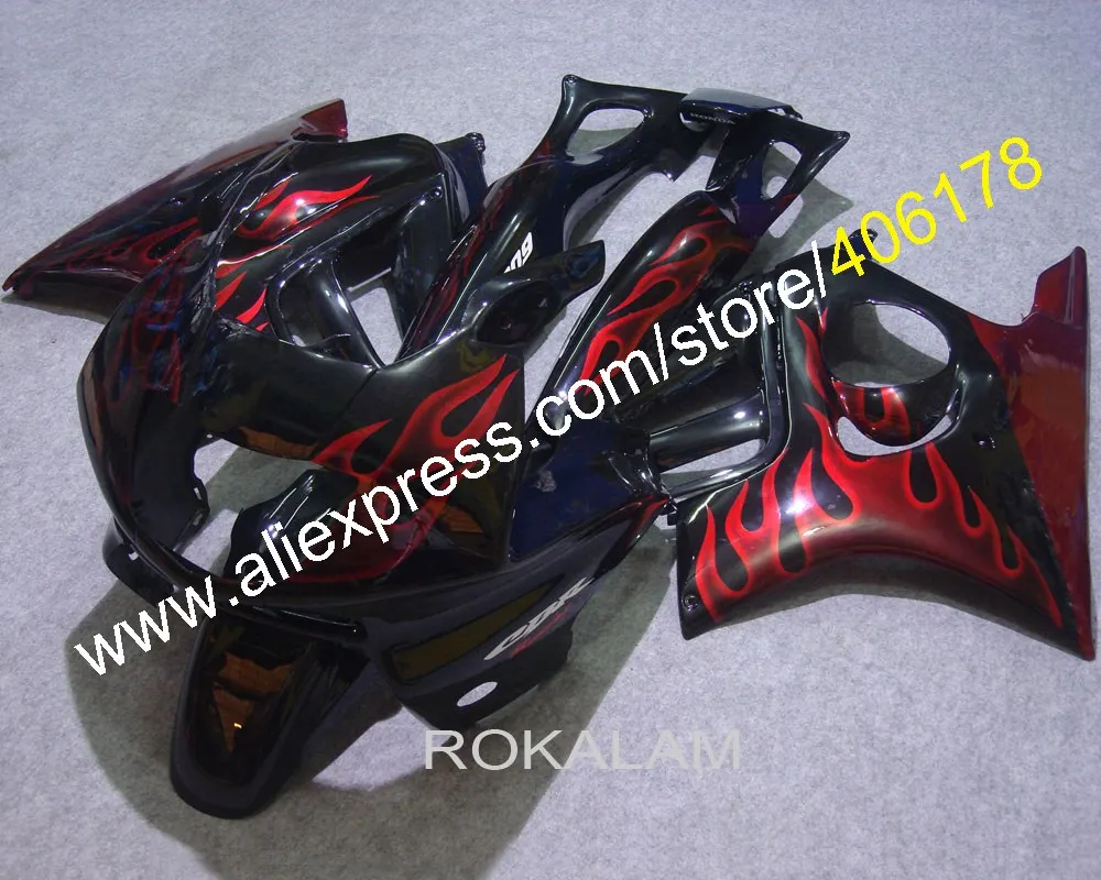 F3 1997-1998 CBR600 Fairing For Honda CBR 600RR CBR 600F3 CBR 600 F3 97-98 Red Flame Fairing (Injection Molding)