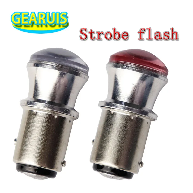 50X Strobe flash 1157 BAY15D 1156 BA15S 9 smd 2835 LED 7443 3157 Turn Signal Brake Stop Reverse Lights DC 12V