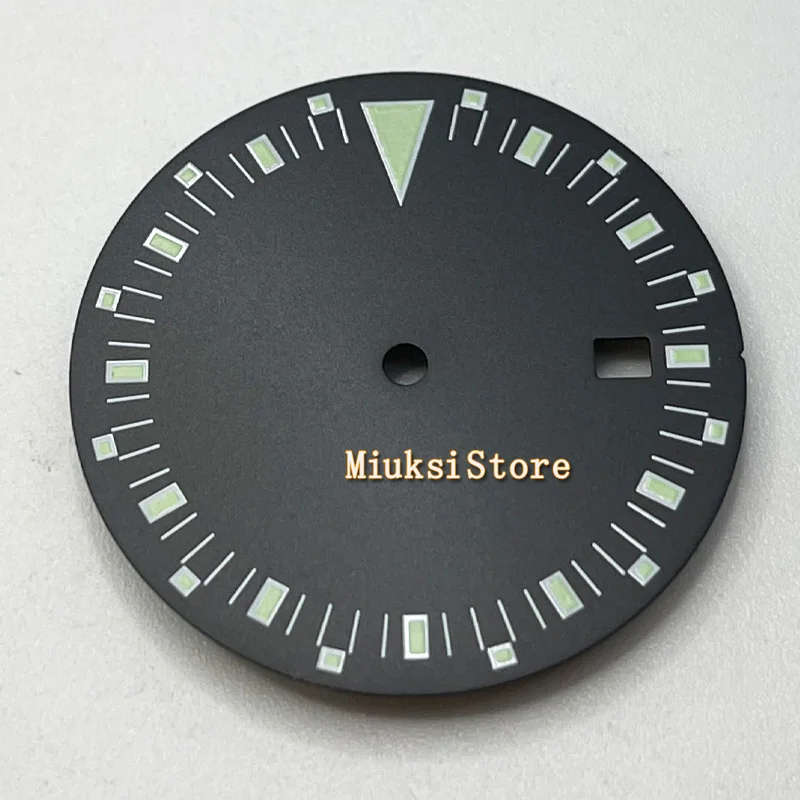 31mm, czarny, zielony, sterylny zegarek dial świecąca tarcza pasuje do Miyota 8205 8215 821A Mingzhu DG2813 3804 ETA 2836 2824 ST1612