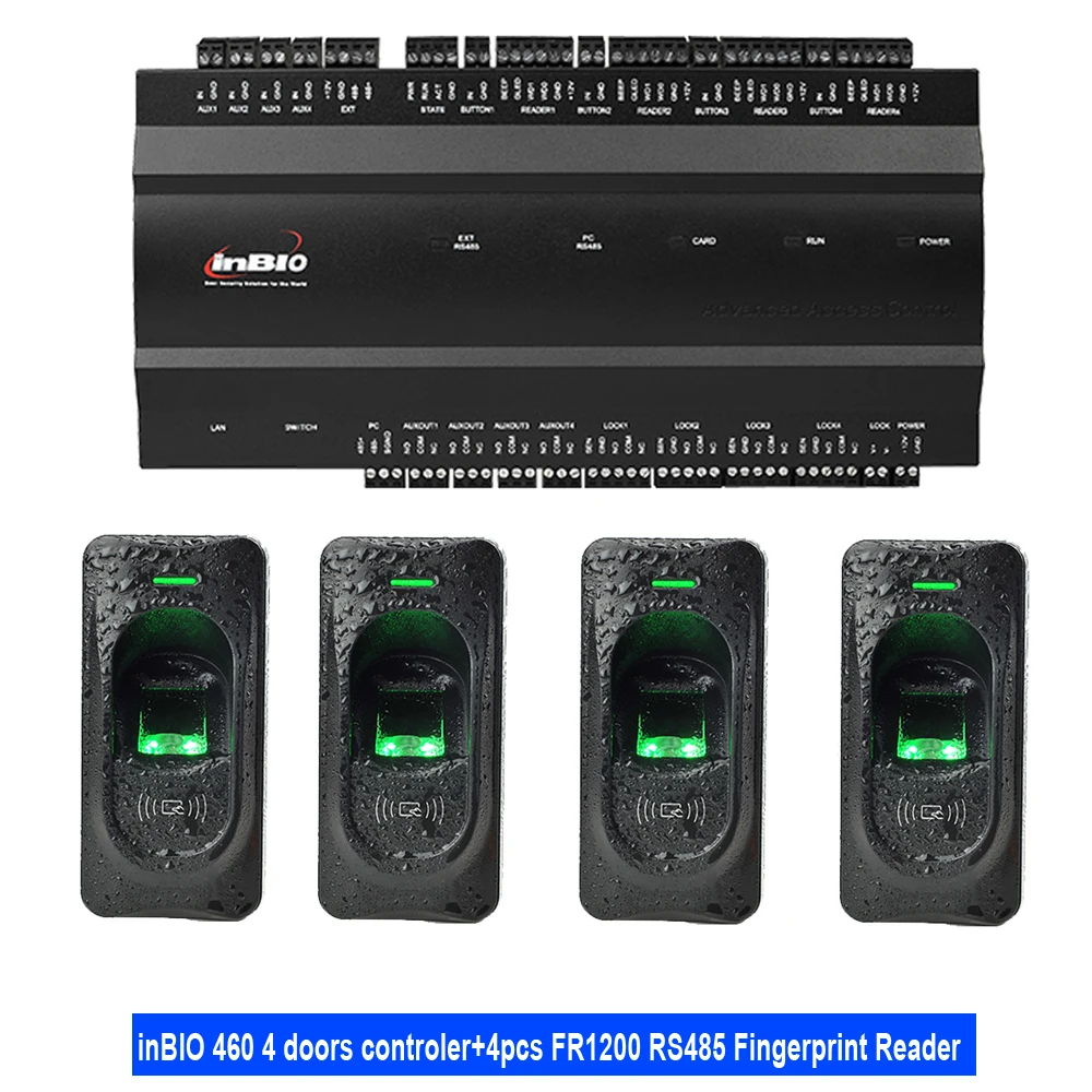 

Inbio 260 460 IP-based Tcp/Ip Access Control Board RS485 Communication with 125Khz FR1200 waterproof RS485 Fingerprint reader