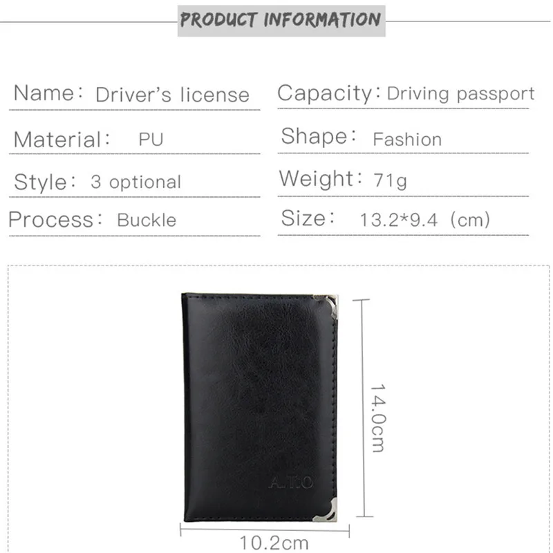 PU Leather paspoort cover Case Car Driving Documents Business Credit Card Holder Purse Travel passport holder Driver Licens Bag