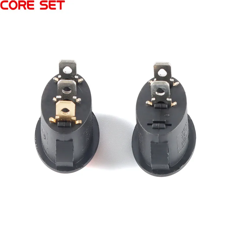 5PCS KCD1 Oval Rocker Switch Black Red LED Light 2 Pins 3Pin 2 Gears 3Gears ON OFF ON/OFF/ON 10A 6A Switch Power Switch New