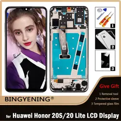 Original For Huawei Honor 20S/ Honor 20 Lite Russian LCD Display Screen Touch Digitizer Assembly For MAR-LX1H With Frame Replace