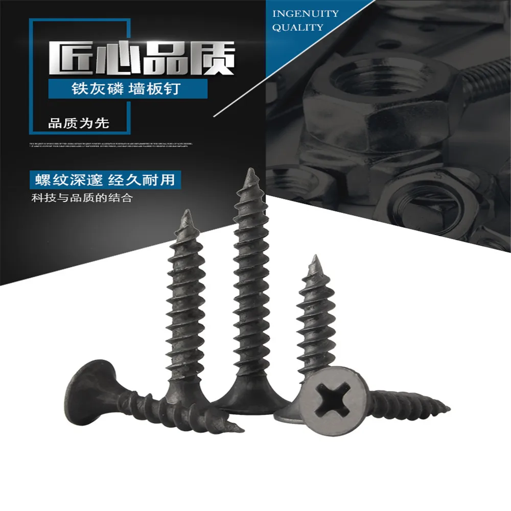 

M3.5 Self-tapping Wood Screws Cross Recessed Flat Head Countersunk Black Tornillos Parafuso Vis Drywall Vite Schraube DIN7982