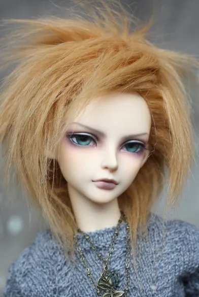 

M0321 children handmade toy 1/6 1/3 1/4 uncle Doll wig BJD/SD doll props Accessories Brownish yellow hair 1pcs