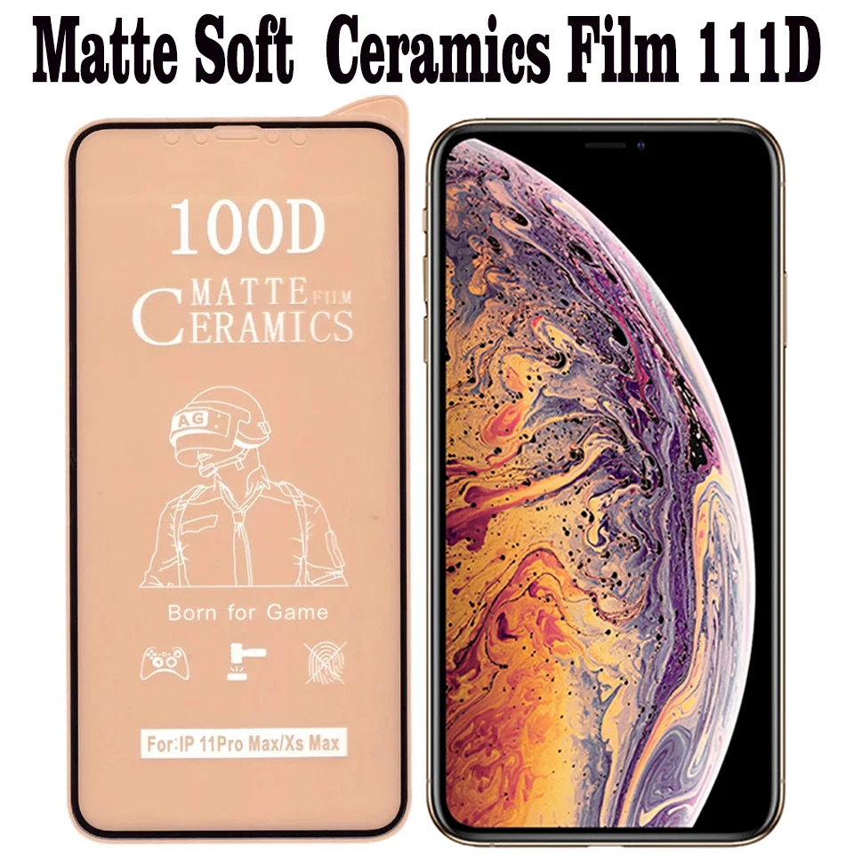 50Pcs Soft Ceramics Matte Protection Film For IPhone 13 11 12 14 15 ProMax XS Max X XR 7 8 Plus Screen Protector Tempered Glass