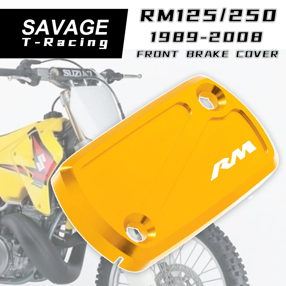 Motorcycle Front Brake Reservoir Cover For SUZUKI RM125 RM250 1989-2008 Dirt Pit Bike Oil Fluid Master Cylinder Cap RM 125 250